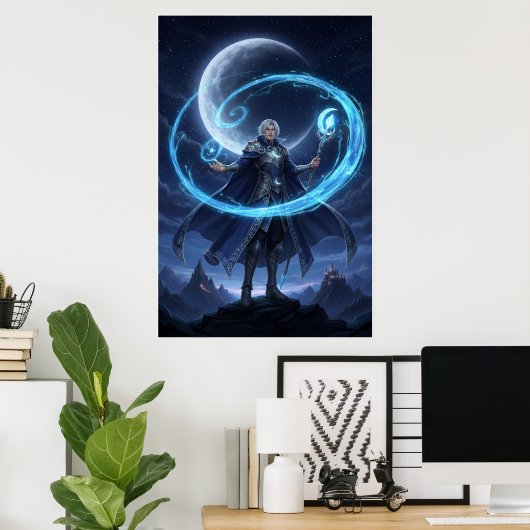 Moonbound Arcane Mage Poster Art (Bureau à domicile)