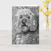 Mooncards, Cavapoo, animal familier, carte de (Fleur jaune)