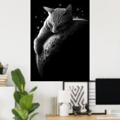 mooncat poster (Thuiskantoor)