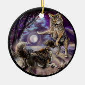 Moondancer Coyotes Keramisch Ornament (Voorkant)