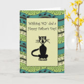 .:: MoonDreams::. De gelukkige Kat van Vaderdag Kaart (Gele Bloem)