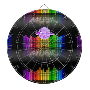 MoonDreams Music Equalizer Metal Cage Dartboard Dartbord