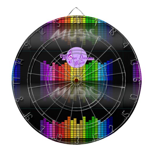 MoonDreams Music Equalizer Metal Cage Dartboard Dartbord (Voorkant)