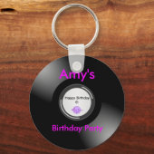 MoonDreams Music Record Button Sleutelhanger (Voorkant)