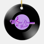 MoonDreams Music Record Circle Ornament (Achterkant)