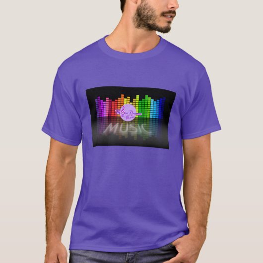 MoonDreams Muziek Equalizer Mannen Paarse T-shirt (Voorkant)
