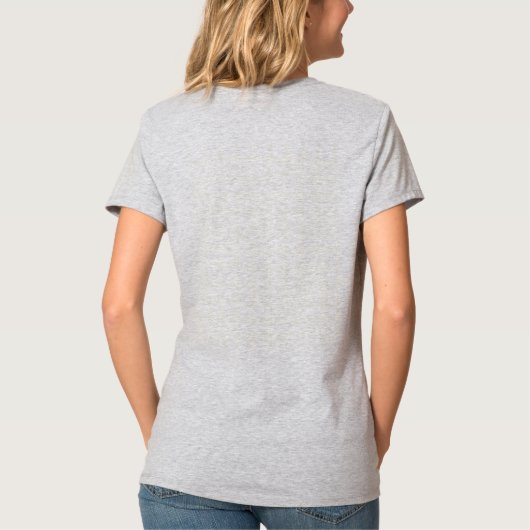 MoonDreams Muzieknoten & Harten V-hals T-shirt (Achterkant)