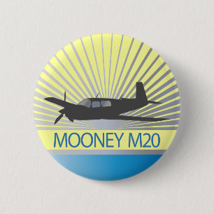 Mooney M20 Aviation Ronde Button 5,7 Cm