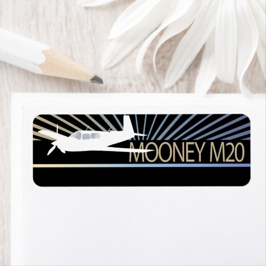Mooney M20 Vliegtuig Etiket (Insitu)