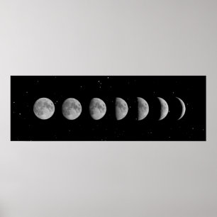 Moonfasen en -stangen poster