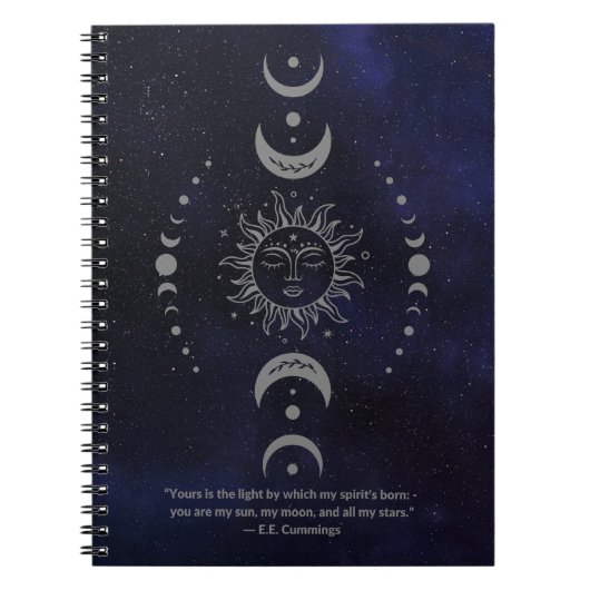 Moonfasen Notitieboek (Voorkant)