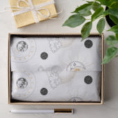 Moonfases zon gestileerde retro  planeten tissuepapier (Geschenk)