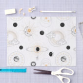 Moonfases zon gestileerde retro  planeten tissuepapier (Craft)