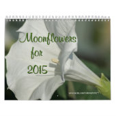 Moonflower kalender-EDIT JAAR indien nodig Kalender (Hoes)