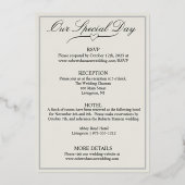 Moonflower off wit, zilver folie uitnodiging (Achterkant)