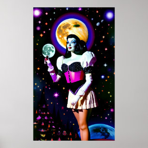 Moongazed - Ken Gage Surrealistische Kunst Poster