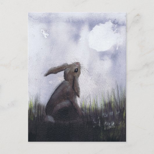 MOONGAZING HARE BRIEFKAART (Voorkant)
