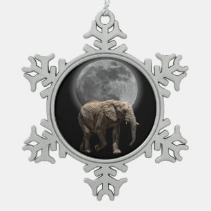 MOONGLOW ELEPHANT TIN SNEEUWVLOK ORNAMENT