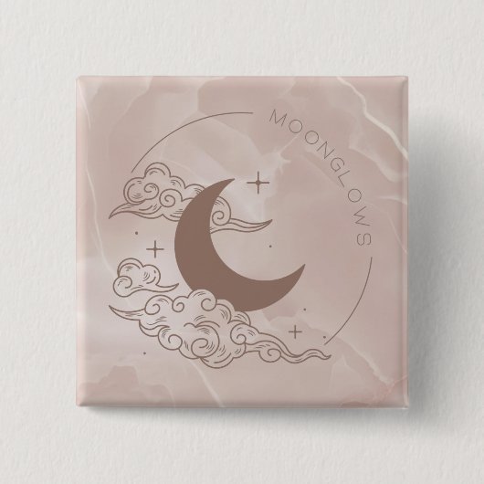 Moonglows Vierkante Button 5,1 Cm (Voorkant)