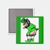 Mooning Leprechaun Magneet (Voorkant / Achterkant)