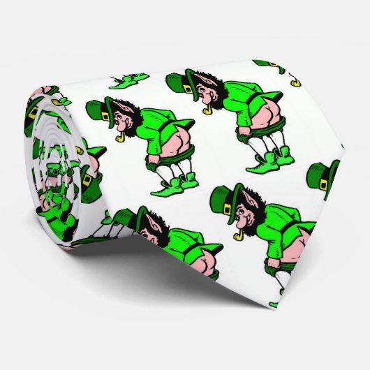Mooning Leprechaun Stropdas (Opgerold)