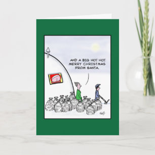 Mooning Santa Feestdagen Kaart