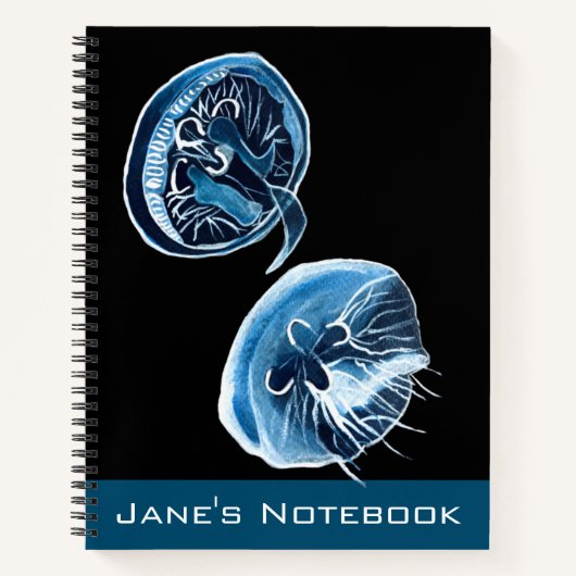 MoonJellyfish waterverf art Notitieboek (Voorkant)