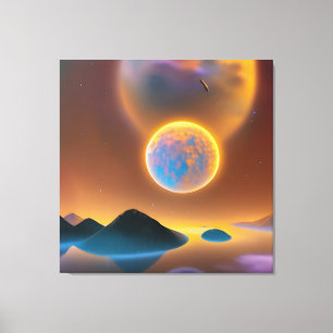 Moonlandschapskunst Canvas Afdruk
