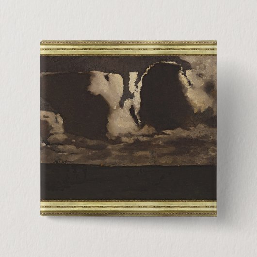 Moonlight, 1887 vierkante button 5,1 cm (Voorkant)