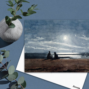 Moonlight Beach Landscape Winslow Homer Briefkaart