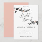 Moonlight Bloom | Calligrafische Bruidsbrunch Kaart (Voorkant / Achterkant)