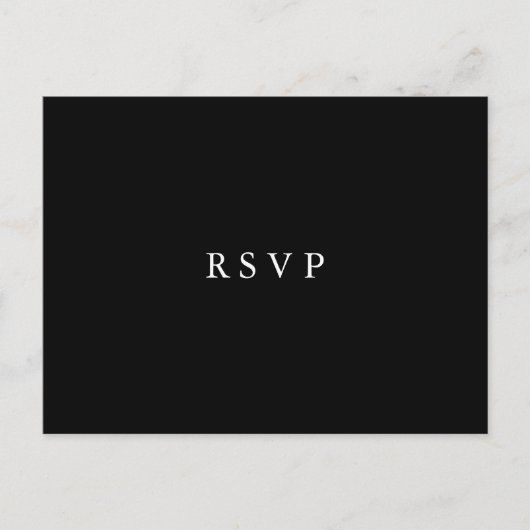 Moonlight Bloom | Trouwfeest Bloem RSVP MAALTijdK Uitnodiging Briefkaart (Voorkant)