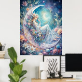 Moonlight Blossom Fairy Poster (Thuiskantoor)