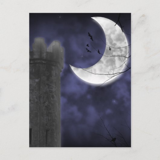 Moonlight Castle Gothic Fantasy Briefkaart (Voorkant)