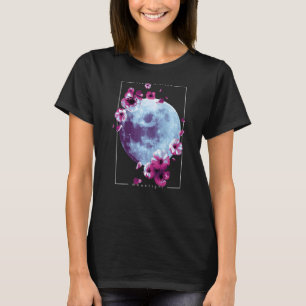 Moonlight Cherry Blossom Aesthetische Vaporwave Gl T-shirt