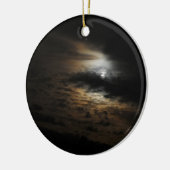 Moonlight Clouds Night Sky Keramisch Ornament (Links)