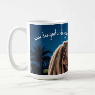 Moonlight Couple Love Mug – Romantic Digital Art  Koffiemok