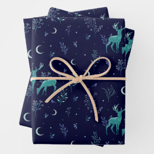 Moonlight Deer Inpakpapier Vel