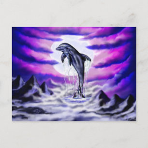Moonlight Dolphin Briefkaart