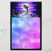 Moonlight Dolphin Briefpapier (Achterkant)