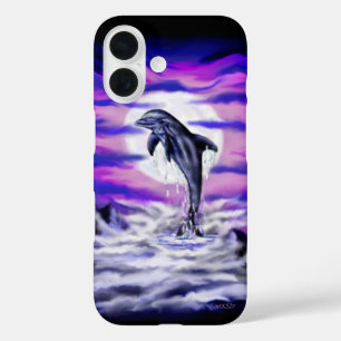 Moonlight Dolphin iPhone 16 Hoesje