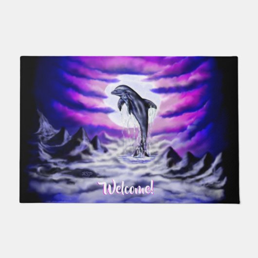 Moonlight Dolphin Deurmat (Voorkant)