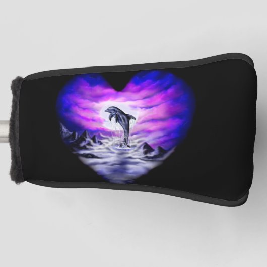 Moonlight Dolphin Golfheadcover (Voorkant)