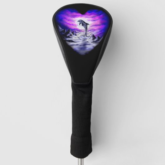 Moonlight Dolphin Golfheadcover (Voorkant)