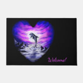 Moonlight Dolphin Heart Deurmat (Voorkant)