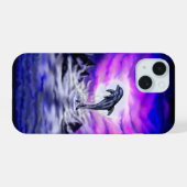 Moonlight Dolphin iPhone 15 Hoesje (Achterkant horizontaal)