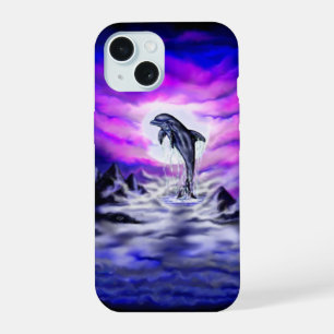 Moonlight Dolphin iPhone 15 Hoesje