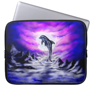 Moonlight Dolphin Laptop Sleeve