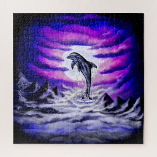 Moonlight Dolphin Legpuzzel (Verticaal)