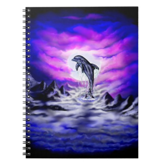 Moonlight Dolphin Notitieboek (Voorkant)